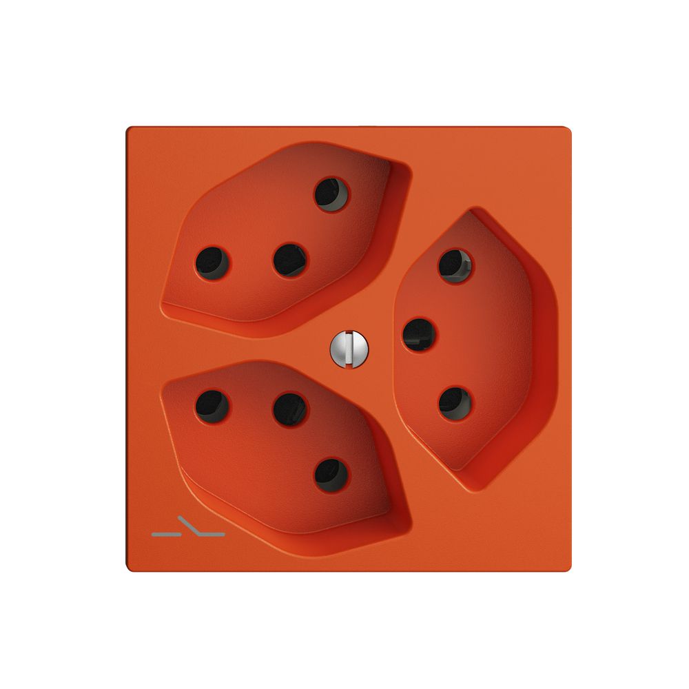 UP-Steckdose EDIZIOdue 3×T13 1×S orange