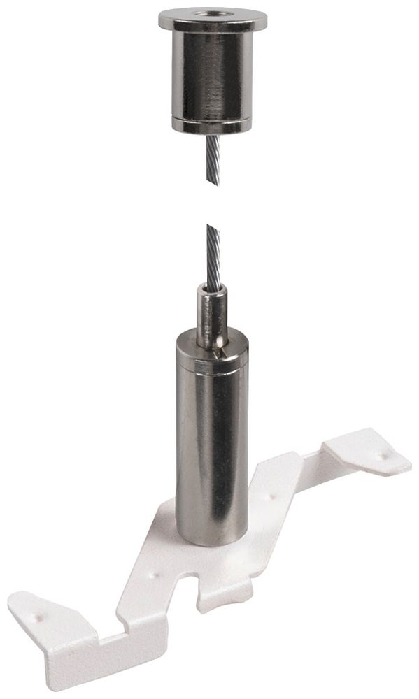 Seilabhängung SLV 48V TRACK Stahl weiss