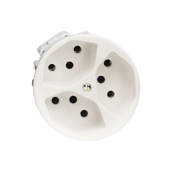 UP-Steckdose FH 3×T13 P weiss