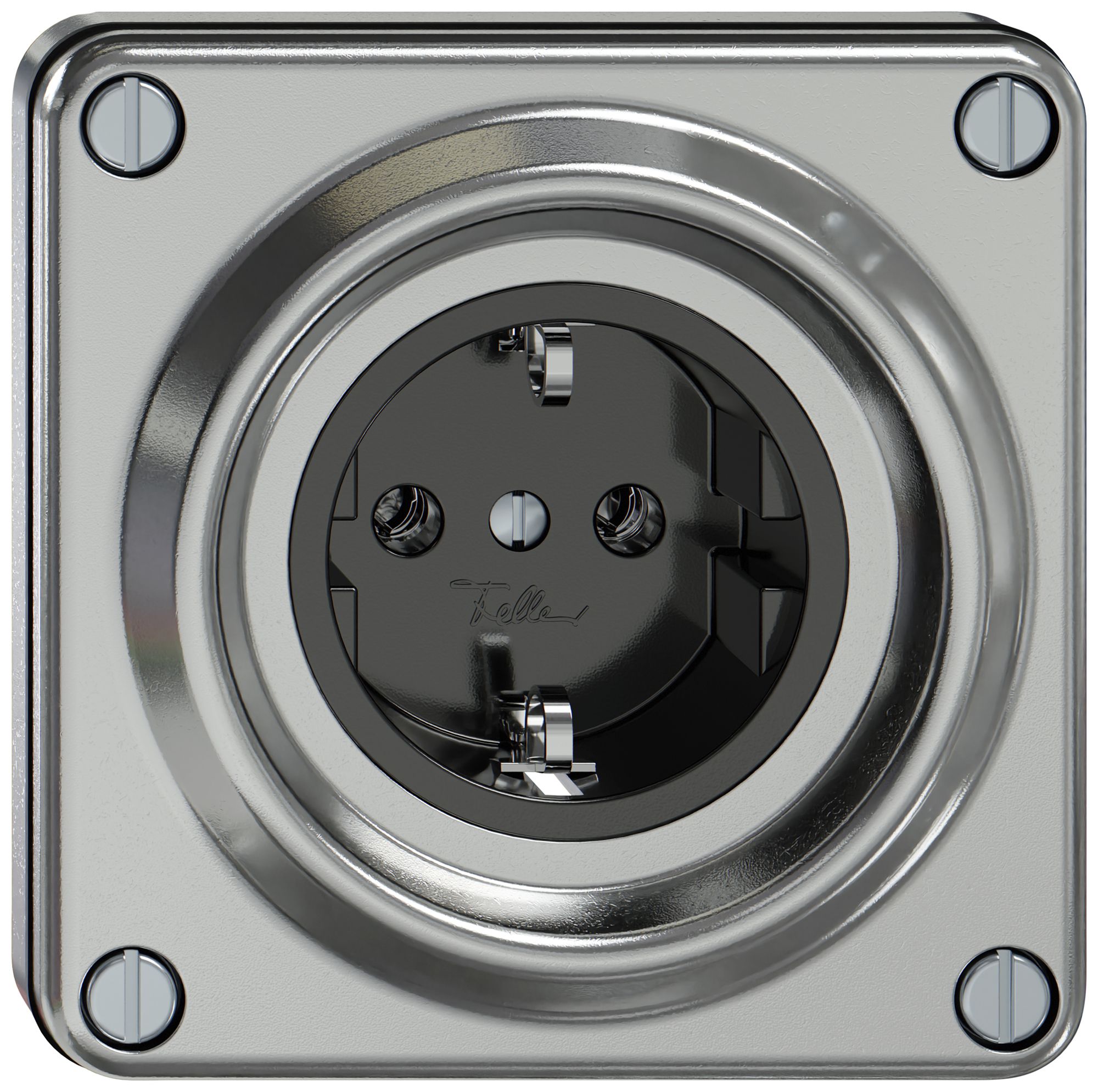 UP-Steckdose ELEMENT SNAPFIX® SCHUKO 16A 250V IP20 alu