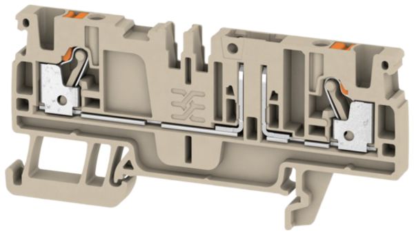Borne de test sectionnable Weidmüller ADT W/O PUSH IN 2.5mm² 2 connex.TS35 beige