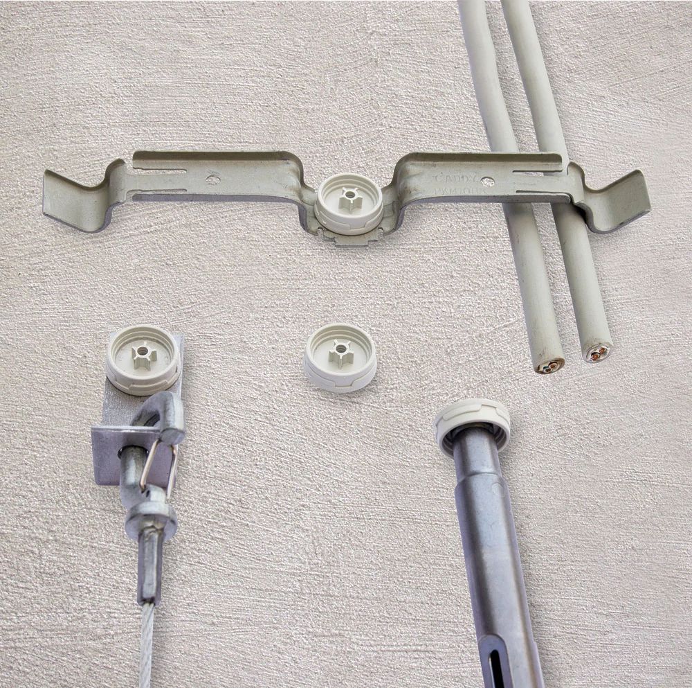 Étrier porte-câble nVent CADDY, en acier, pour 16 câbles, 7.1mm trou