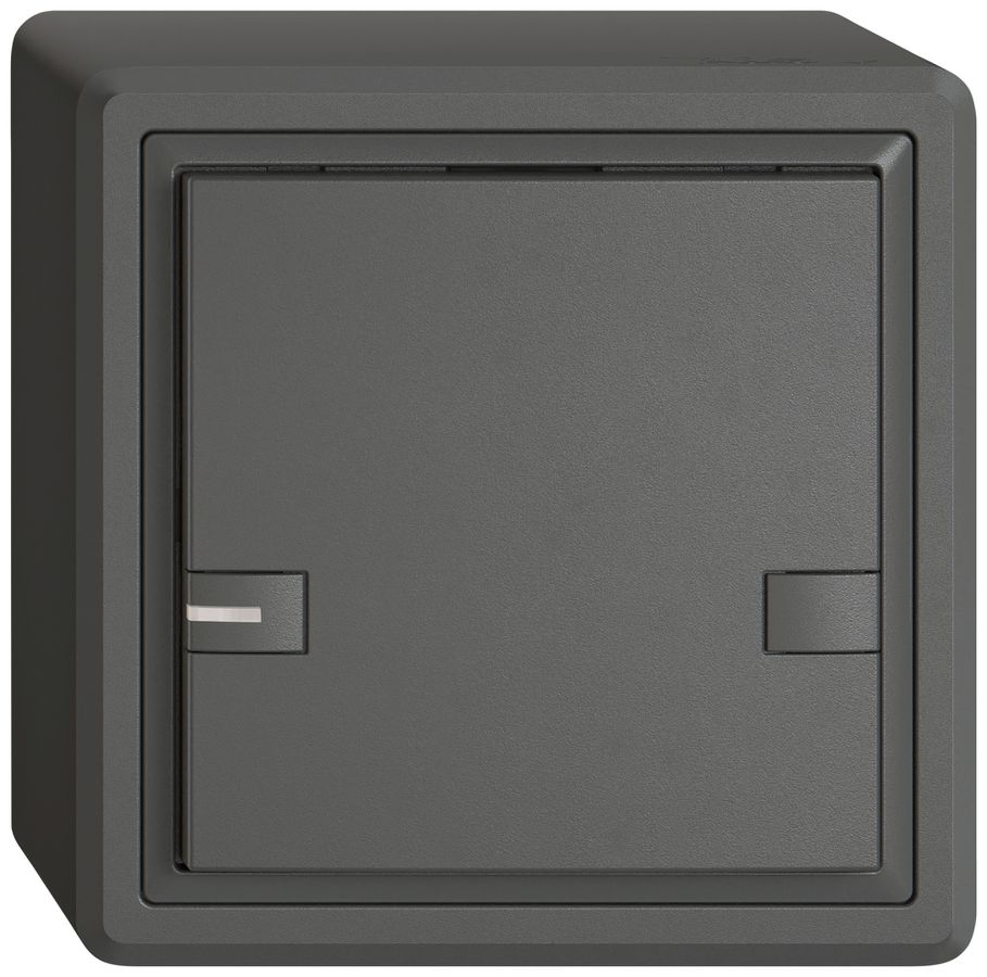 Poussoir universel AP EDIZIO.liv UNI SNAPFIX® a.LED RGB 1× comm.2T grf