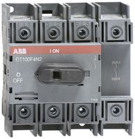 Lasttrennschalt. ABB 100A/400V 4L, AC22A, 4. Pol rechts, hellgrau