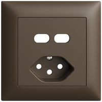 Kit di montaggio INC Feller EDIZIOdue per presa USB 2×tipo C + tipo 13 coffee