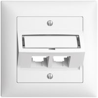 UP-Montageset S-One EDIZIOdue FMI für 2×RJ45 schräg, weiss