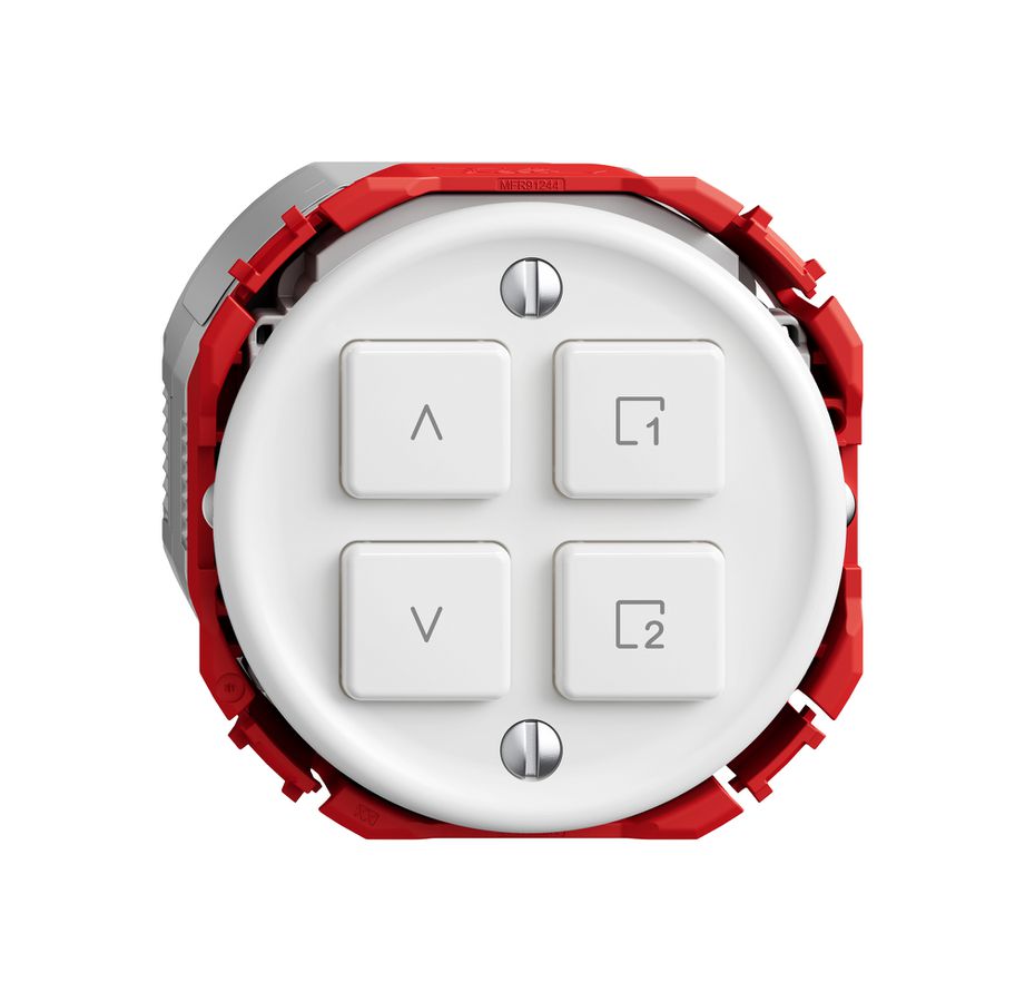 Storenschalter STANDARDdue Wiser SNAPFIX® 1 Szene 4 Tasten WLAN ws