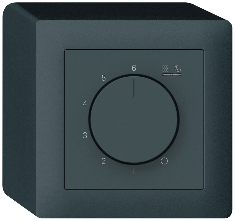 AP-Raumthermostat kallysto An/Aus 230VAC 16A 88×88mm anthrazit