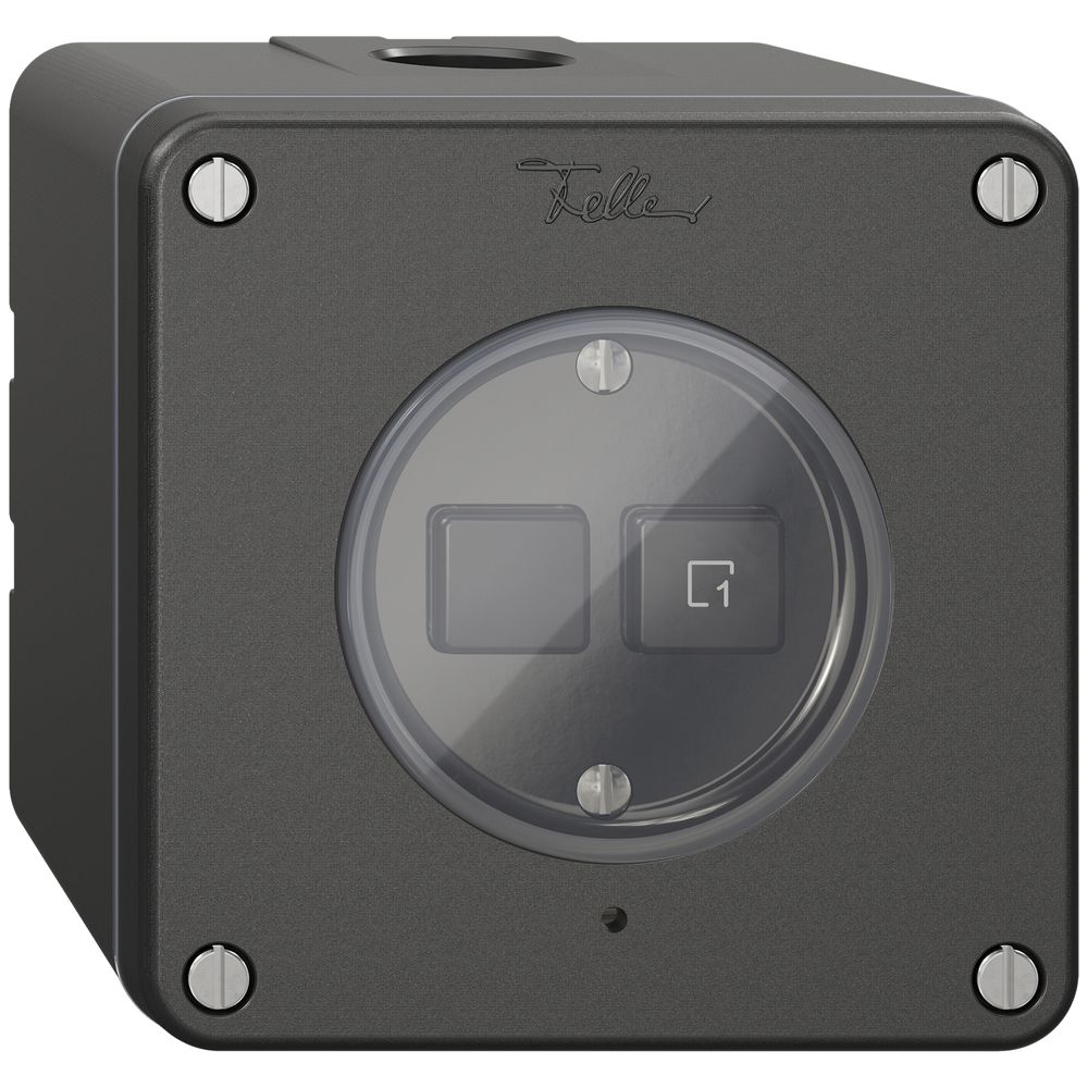 Interrupteur AP 1K/2T scène NEVO Wiser noir