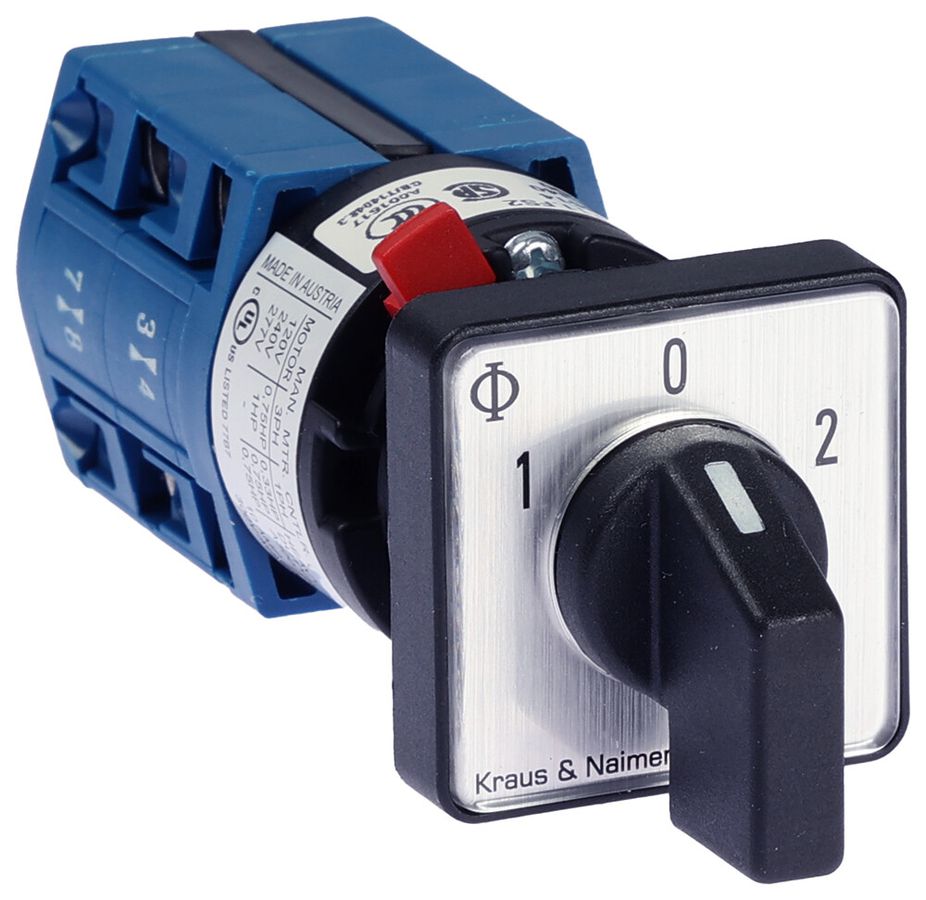 Commutateur INC K&N CG4.A211.FS2, 10A/400V 2L 30×30mm "1-0-2"