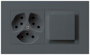 UP-Kombination kallysto.pro Gr.I-I horizontal 3×Typ 13+Schalter S3 anthrazit