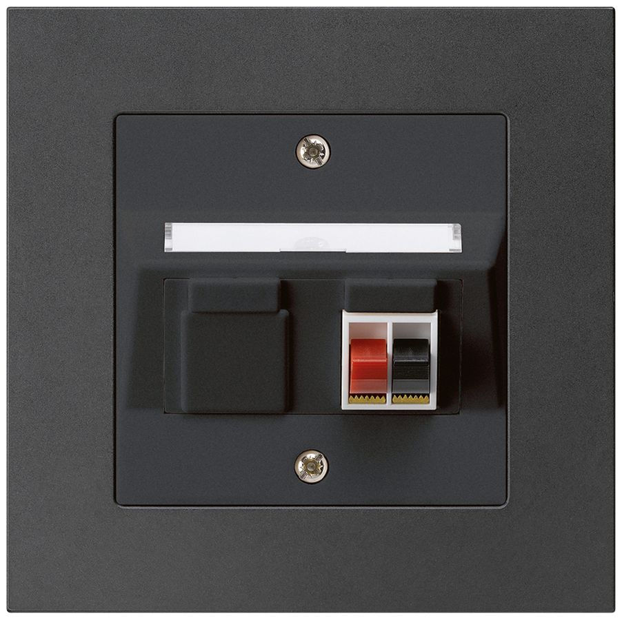 Prise ENC audio kallysto.pro 1×noir borne à étrier pour 1 haut-parleur