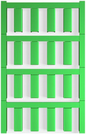 Marqueur de conducteur WM MultiCard VT SF p.Ø4.8…7.4mm 21×7.4mm PA66 vert