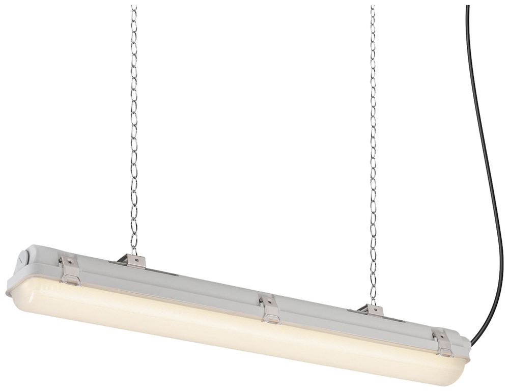 LED-Feuchtraumleuchte SLV WATERPROOF V 9/18W 2010lm 830/840 IP66 0.6m grau