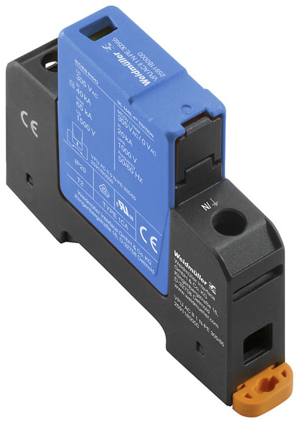 Parasurtension Weidmüller VPU AC II 1 N-PE 305/65