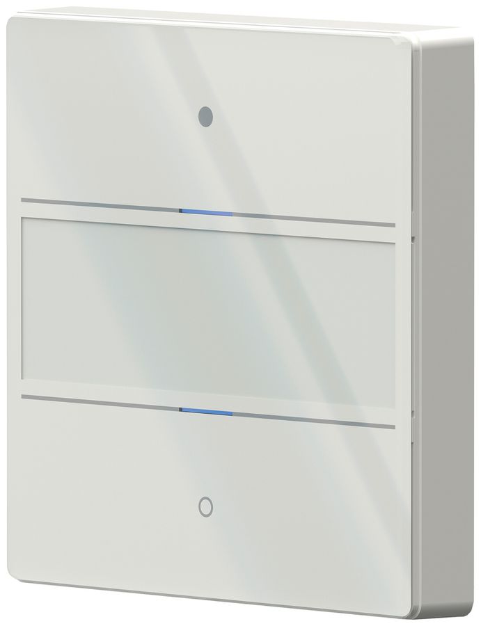 Senseur poussoir KNX ENC Theben iON 102 G LED avec champ d'inscription blanc