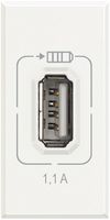 Prise de charge USB INC Axolute 1 module, simple blanc