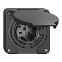 NUP-Steckdose NEVO, 1×T25, IP21, schwarz