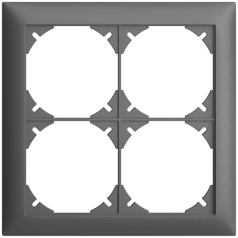 Abdeckrahmen EDIZIOdue 2×2 dunkelgrau