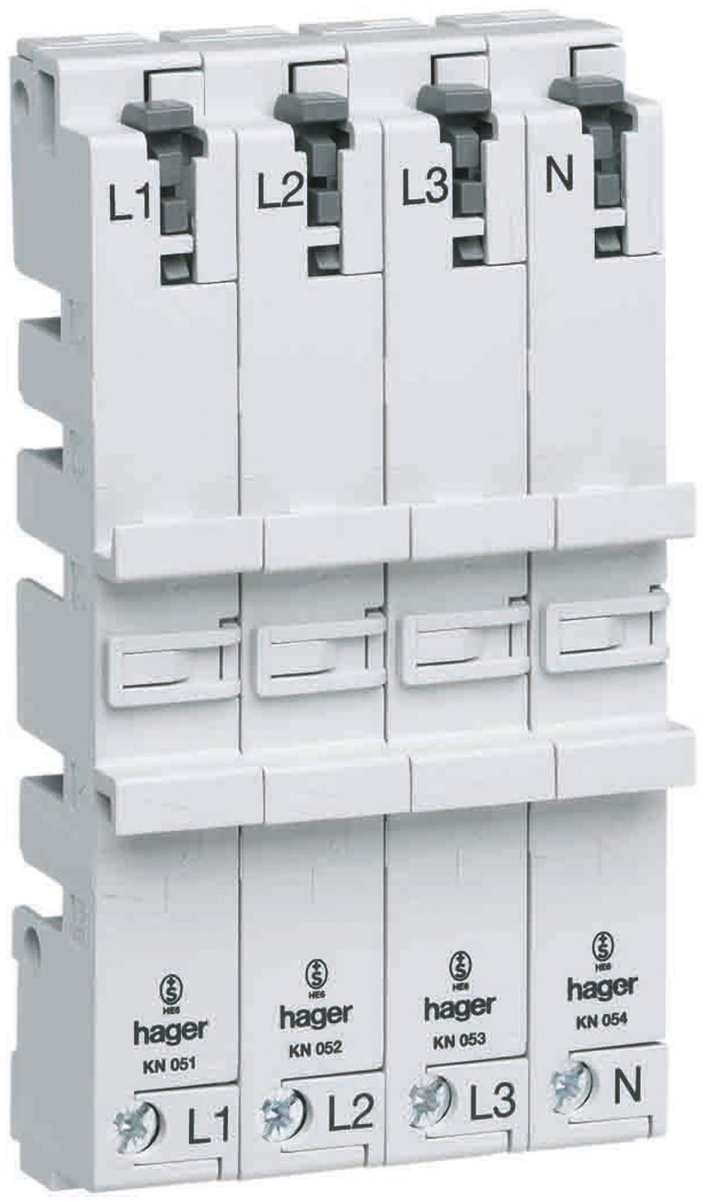 Sammelschienenadapter tertio DIN L1-L2-L3-N 4P 63A
