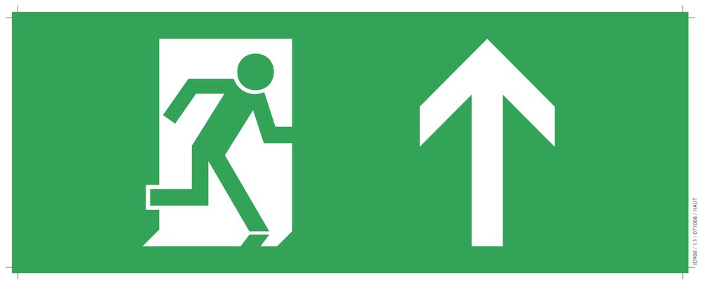 Piktogramm Rettungsweg nach oben, für CFE 8 und CFE 9-11