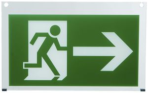 Acrylglasplatte Pfeil nach links/rechs, beidseitig