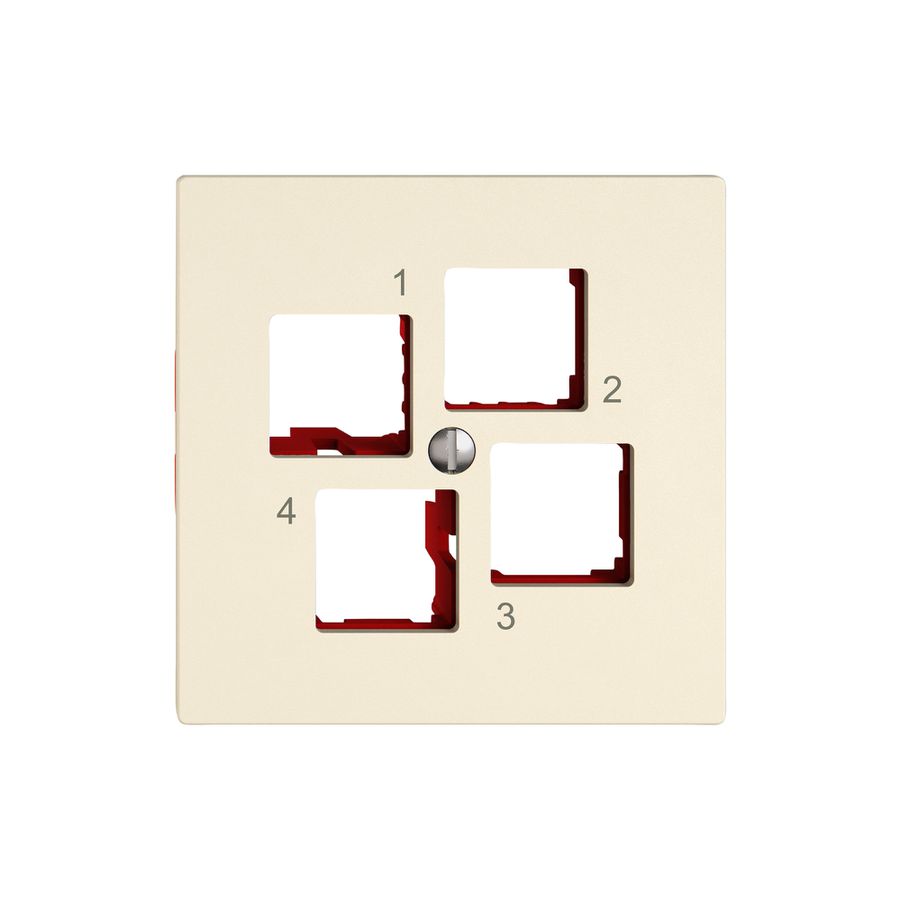 Kit de montage EDIZIO.liv EASYNET S-One SNAPFIX® droit 4×RJ45 cr