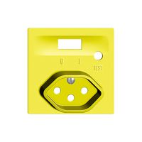 Frontset EDIZIOdue zu FI-Steckdose lemon
