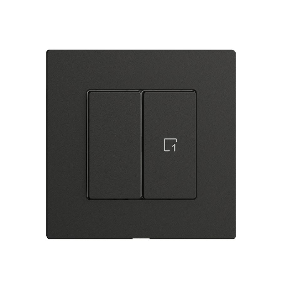 Druckschalter 1K/2T Szene WLAN Edue Wiser schwarz