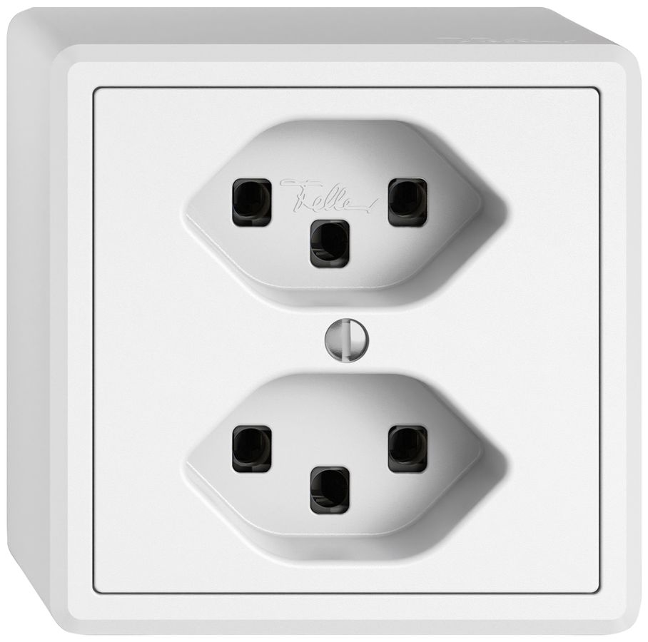 Prise AP EDIZIO.liv SNAPFIX® 2×T23 bc