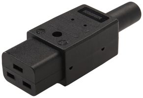 Apparatesteckdose Typ C19 (J) ELBRO 16A 230VAC gerade max.70°C schwarz IP20