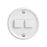 Montageset STANDARDdue Wiser SNAPFIX® f.Druckschalter 2K 2 Tasten ws