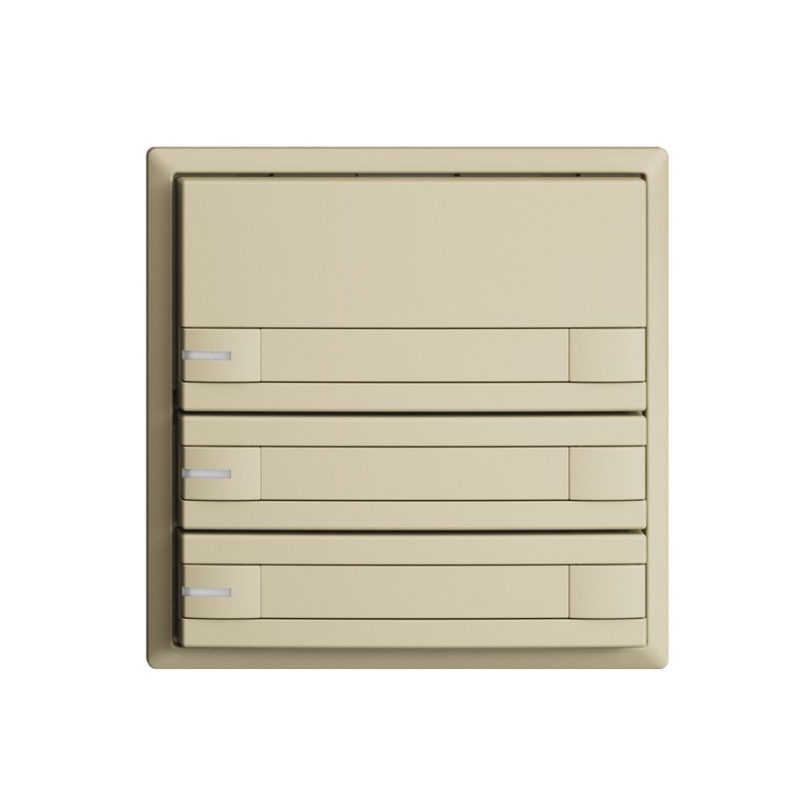 Poussoir KNX RGB EDUE, 250mW, a.LED RGB, papier, 3×poussoir, C.2×T., van