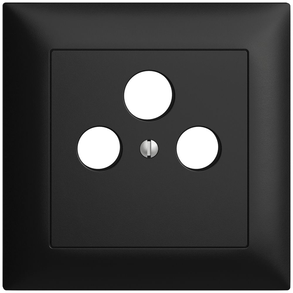 UP-Frontset EDIZIOdue schwarz 88×88mm