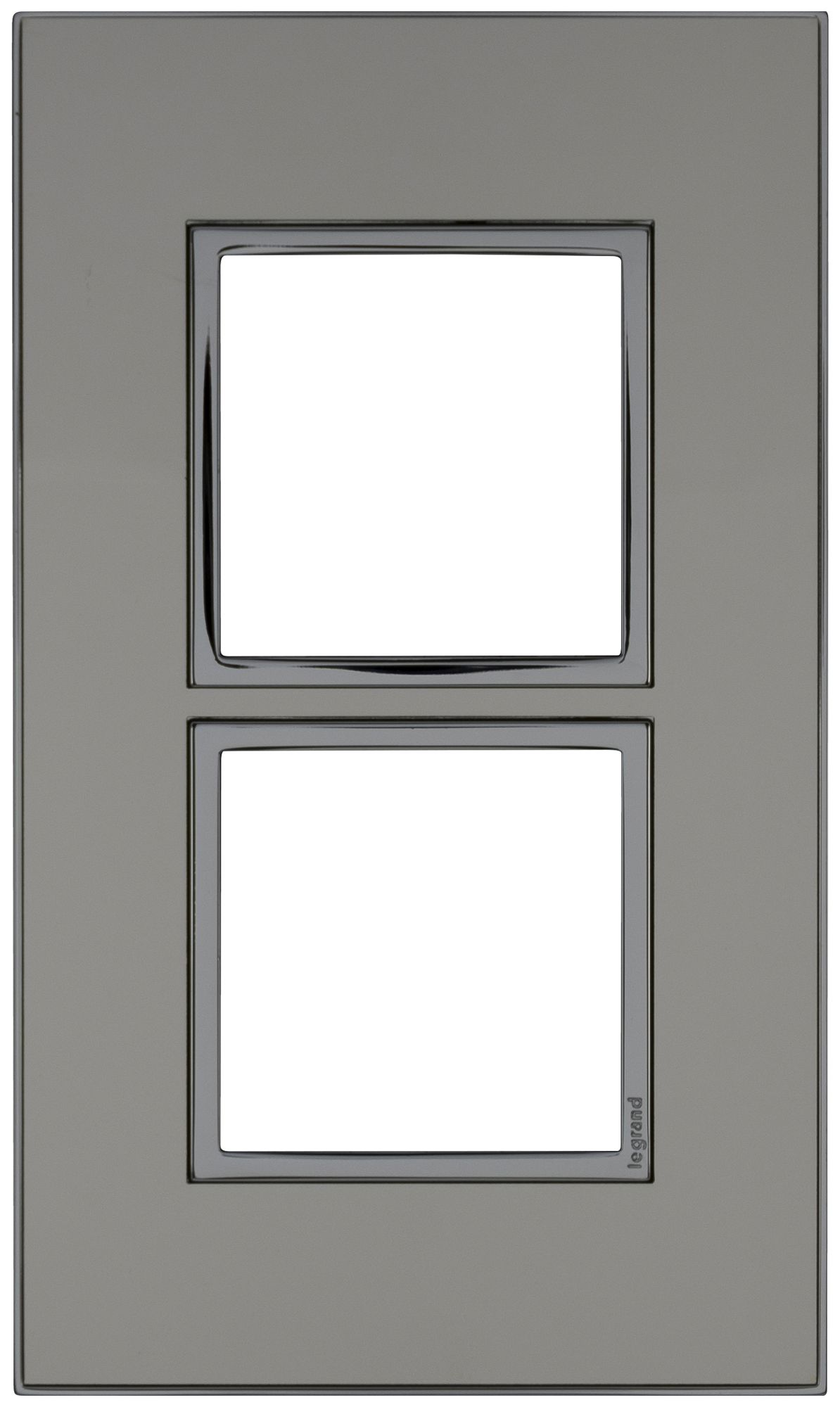 Cadre de recouvrement ATO 1×2 module, stainless steel reflective