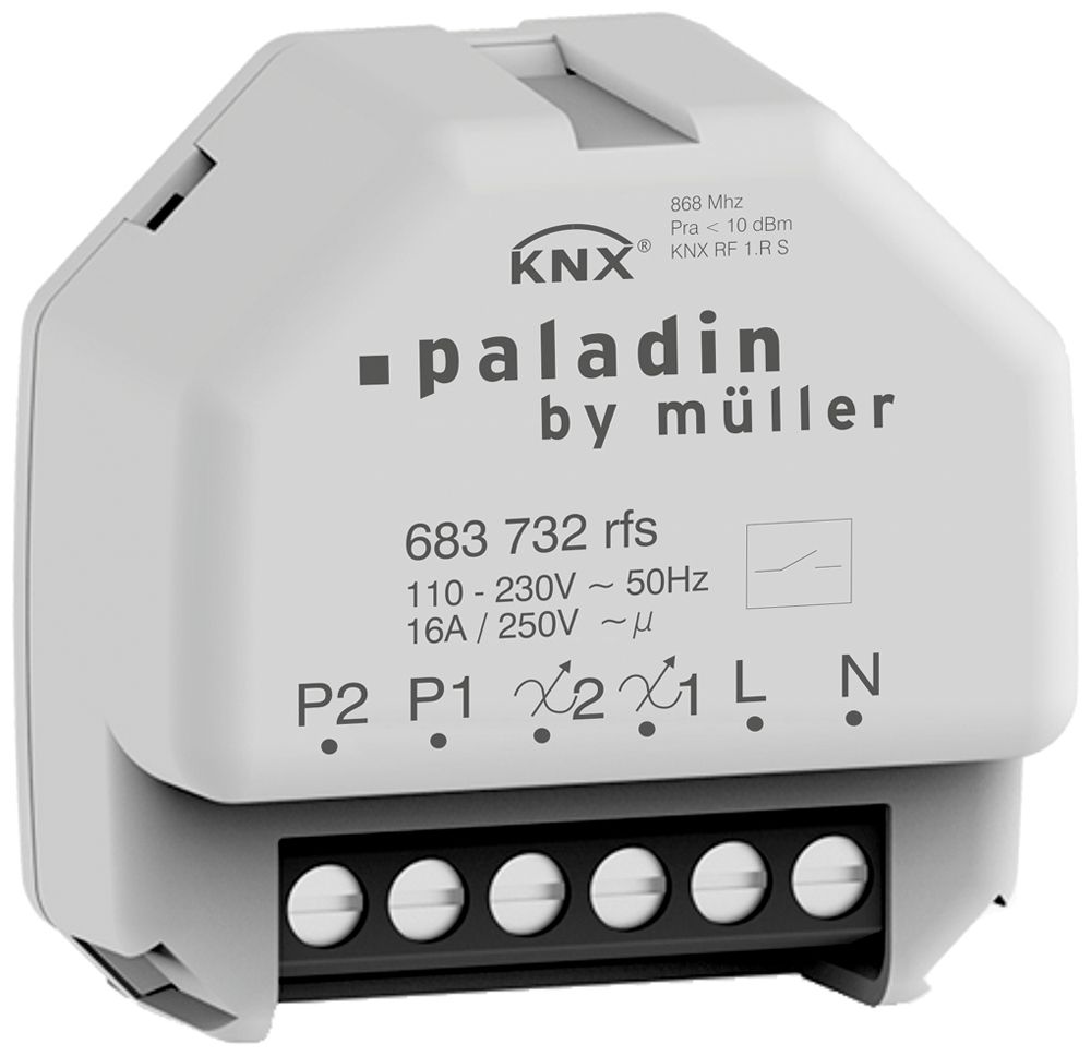 EB-Jalousieaktor KNX RF paladin 683 732 rfs 1-Kan 16A 110…230V 2×DI