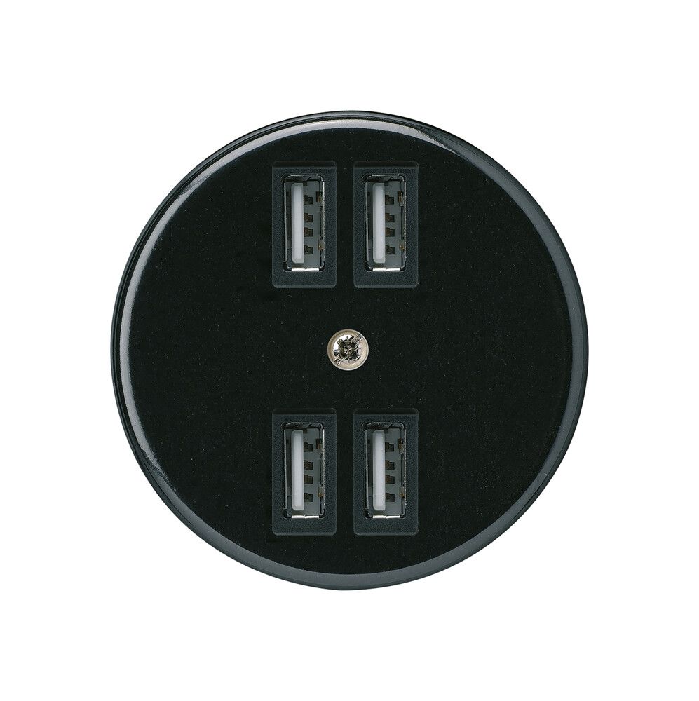 Prise 4×USB basico A 2400mA noir