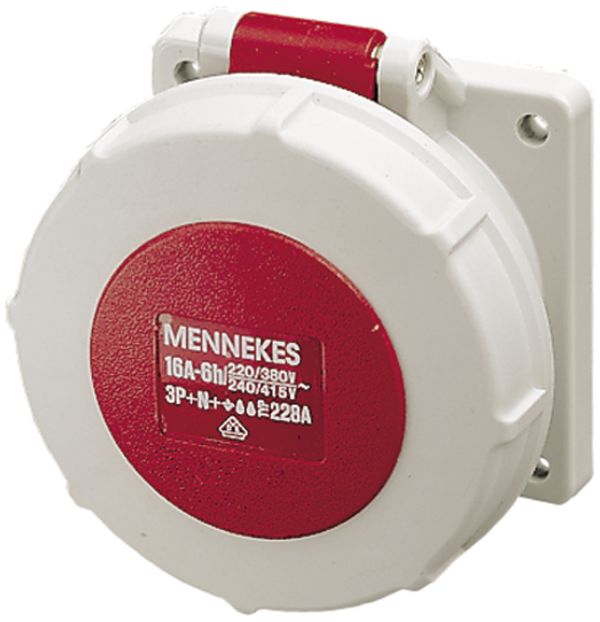 Presa INS Mennekes 16A 3LNPE rosso