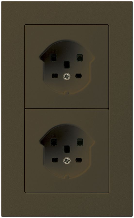 Combi ENC 2×1 HA kallysto.pro 2×type 25 avec bornes enfichables brun