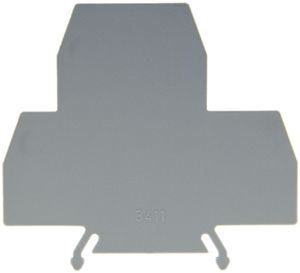 Parete terminale per 6mm² grigio Woertz