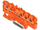 Borne de passage joignable WAGO TOPJOB S 1.5mm² 24A Push-in 5×1 TH35 orange