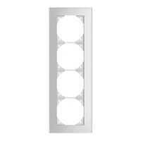 Abdeckrahmen EDIZIOdue prestige 4×1 spiegel satin