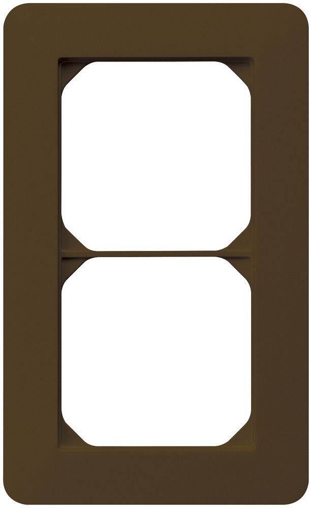 UP-Abdeckrahmen kallysto.trend 2×1 braun 94×154mm