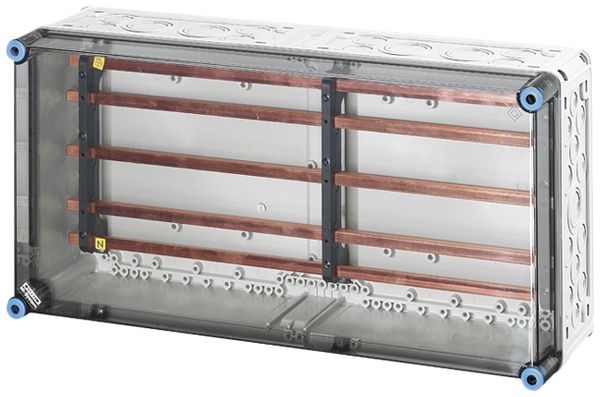 Boîtier Hensel Mi, 600×300mm, barre collectrice 250A, 5 pôles