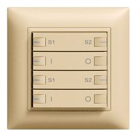 Poussoir ENC ZEP ON-OFF scène 2c/4t avec LED EDIZIOdue sand