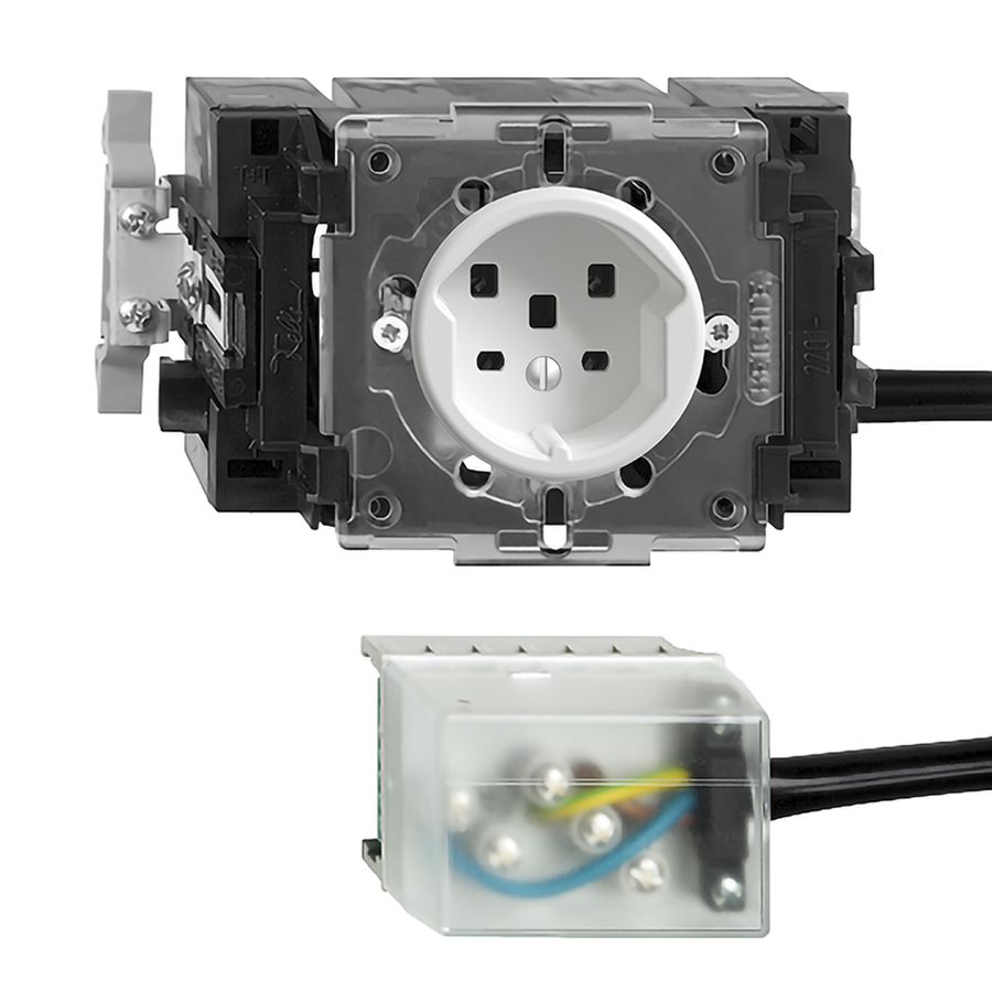 Presa INS FH T25 16A bianco 53mm Snap per cavo piat.powerbus