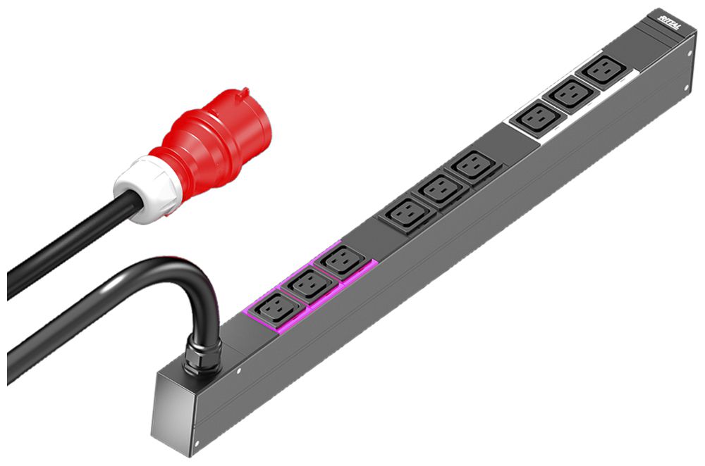 Stromverteiler Rittal DK 7979.130 695mm 9×C19 230V 16A 400V 16A