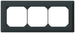 UP-Abdeckrahmen kallysto.line 1×3 schwarz horizontal 92×212mm