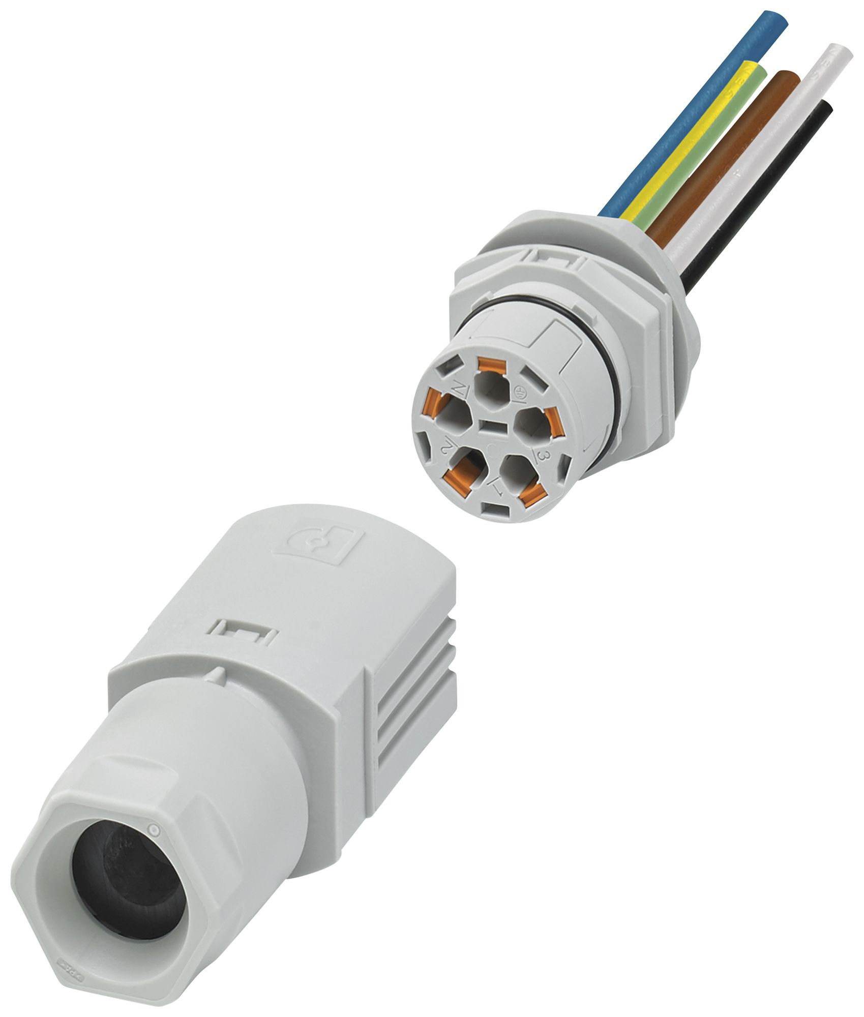 Passage de paroi PX IPD WD fiche terrain 5P 16A 450V M25 grc IP66 1m