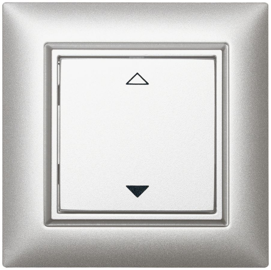 AP-RF-Taster ALADIN EnOcean EDIZIOdue, 1-fach, hellgrau, V/Λ